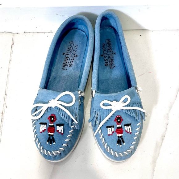 Minnetonka Thunderbird Animikii Moccasins 10 - Picture 1 of 9